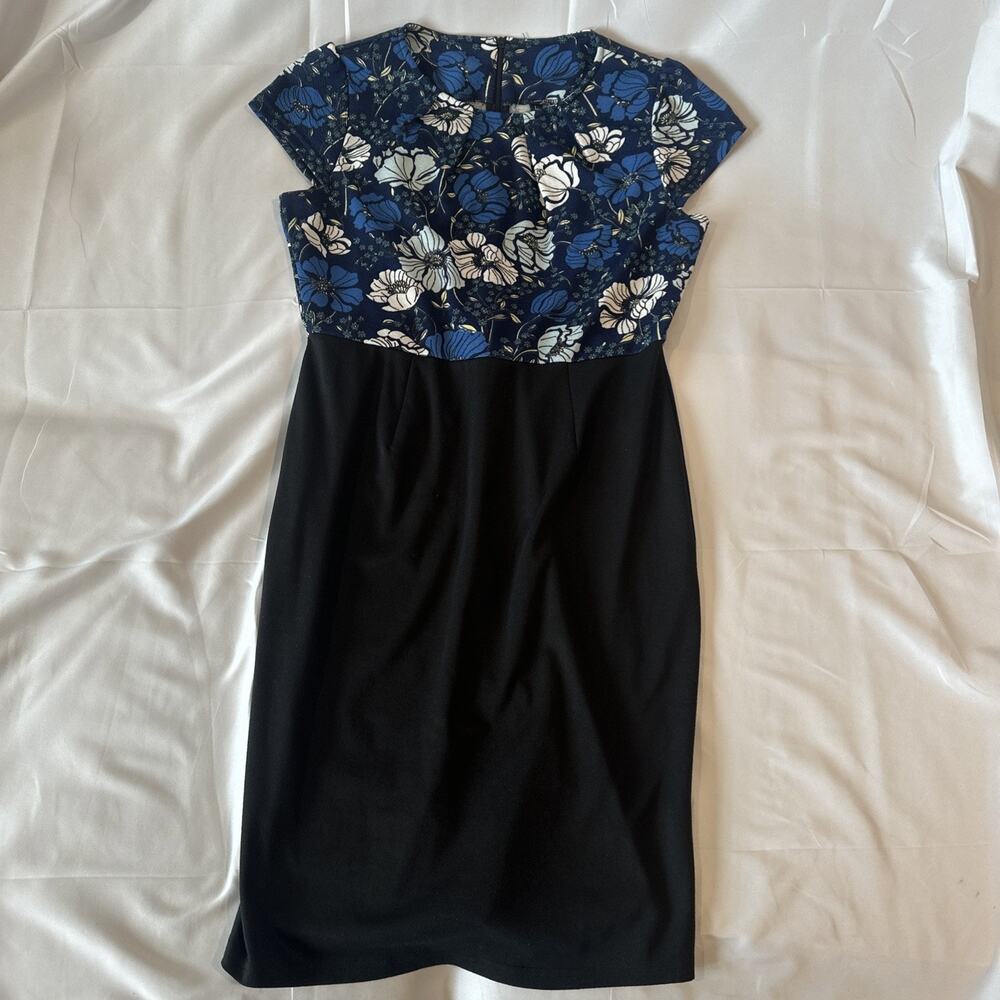 Women’s Black /blue Floral Dress Size Large
